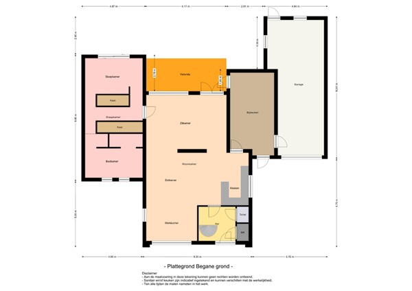 Plattegrond - Veldstraat 6A, 5386 AX Geffen - Veldstraat 6A begane grond 240120.jpg